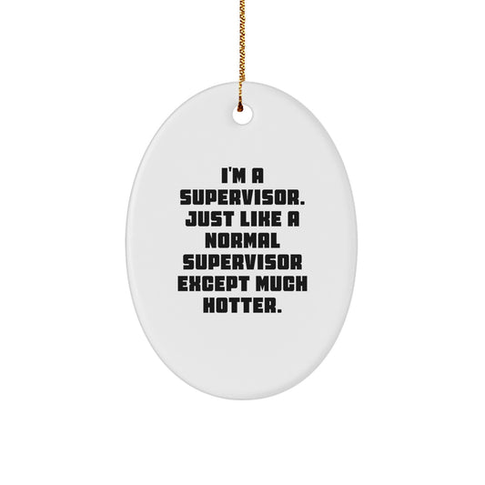 Funny Supervisor Gifts from Friends for Men Supervisor Christmas Unique Ornament with Sublimation Printing - Image 1