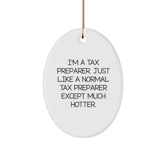 Gifts from Friends for Tax Preparer - Oval Ornament Humor - Image 1