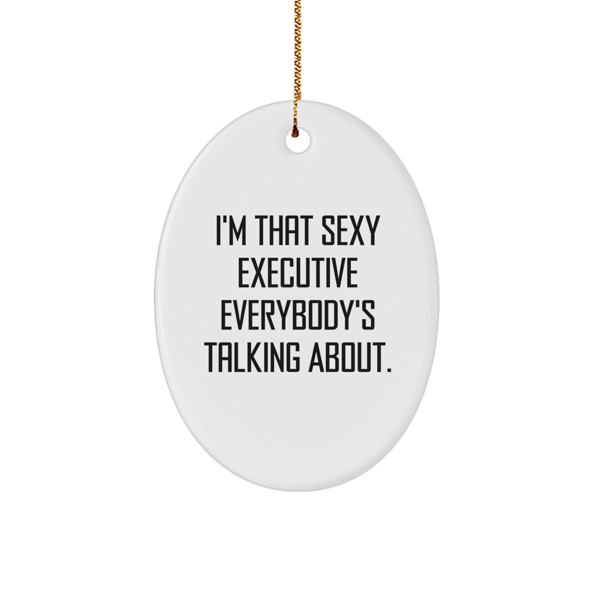 Funny Executive Oval Ornament Gifts from Friends, Christmas Unique Oval Shaped Office Decor for Executive Men and Women - Image 1