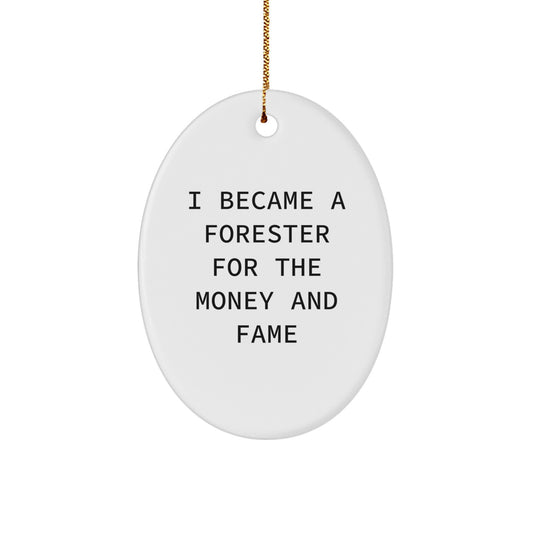 Funny Forester Oval Ornament Gifts from Friends for Christmas Unique Presents Ideas - Image 1