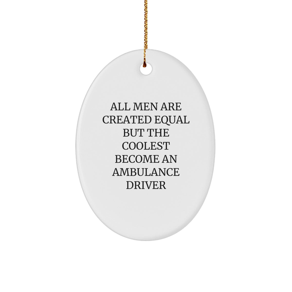 Ambulance Driver Memento for Teens Christmas Ornament Gift - Image 1