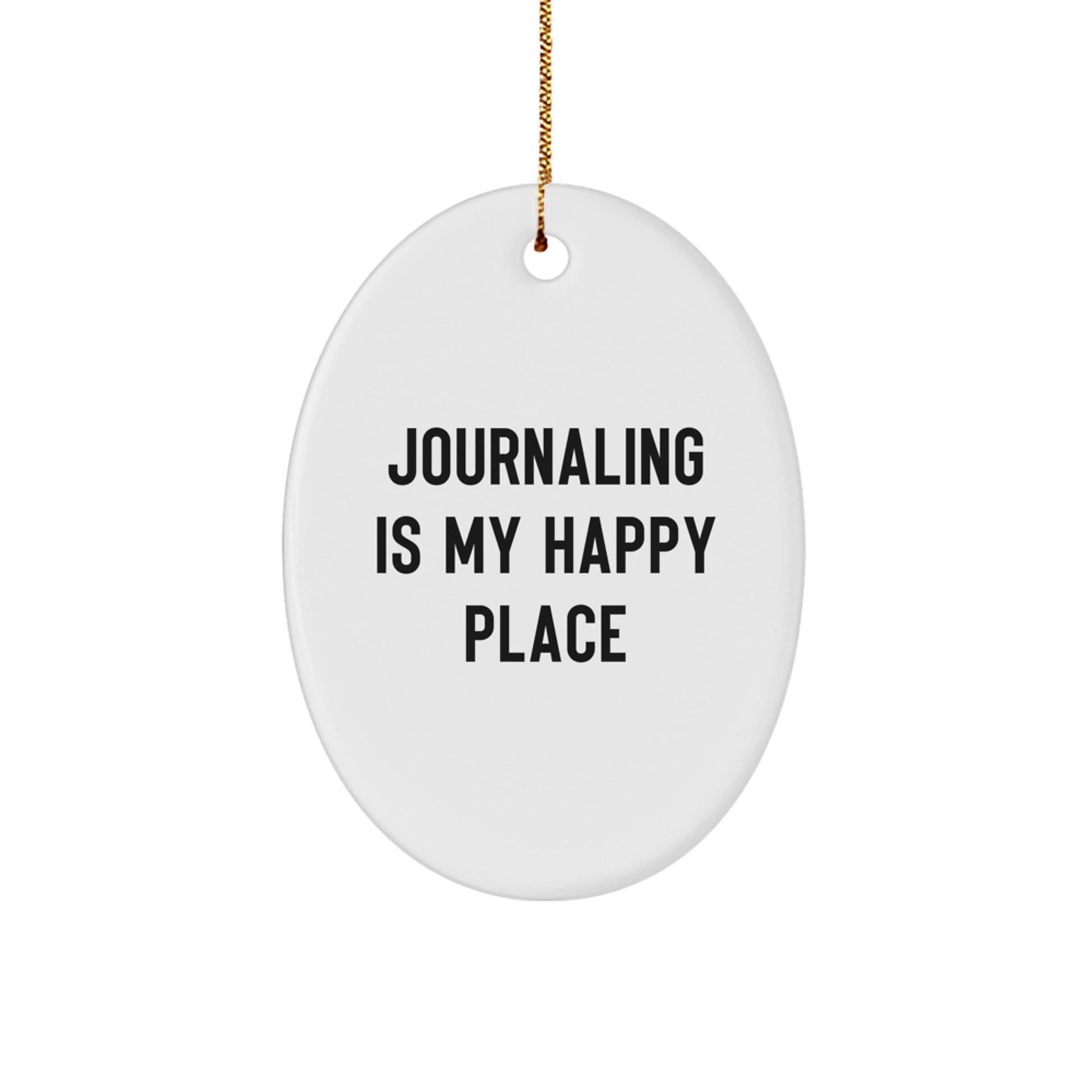 Funny Journaling Oval Ornament Gifts from Friends for Journaling Lovers, Perfect for Christmas Unique Gifts - Image 1