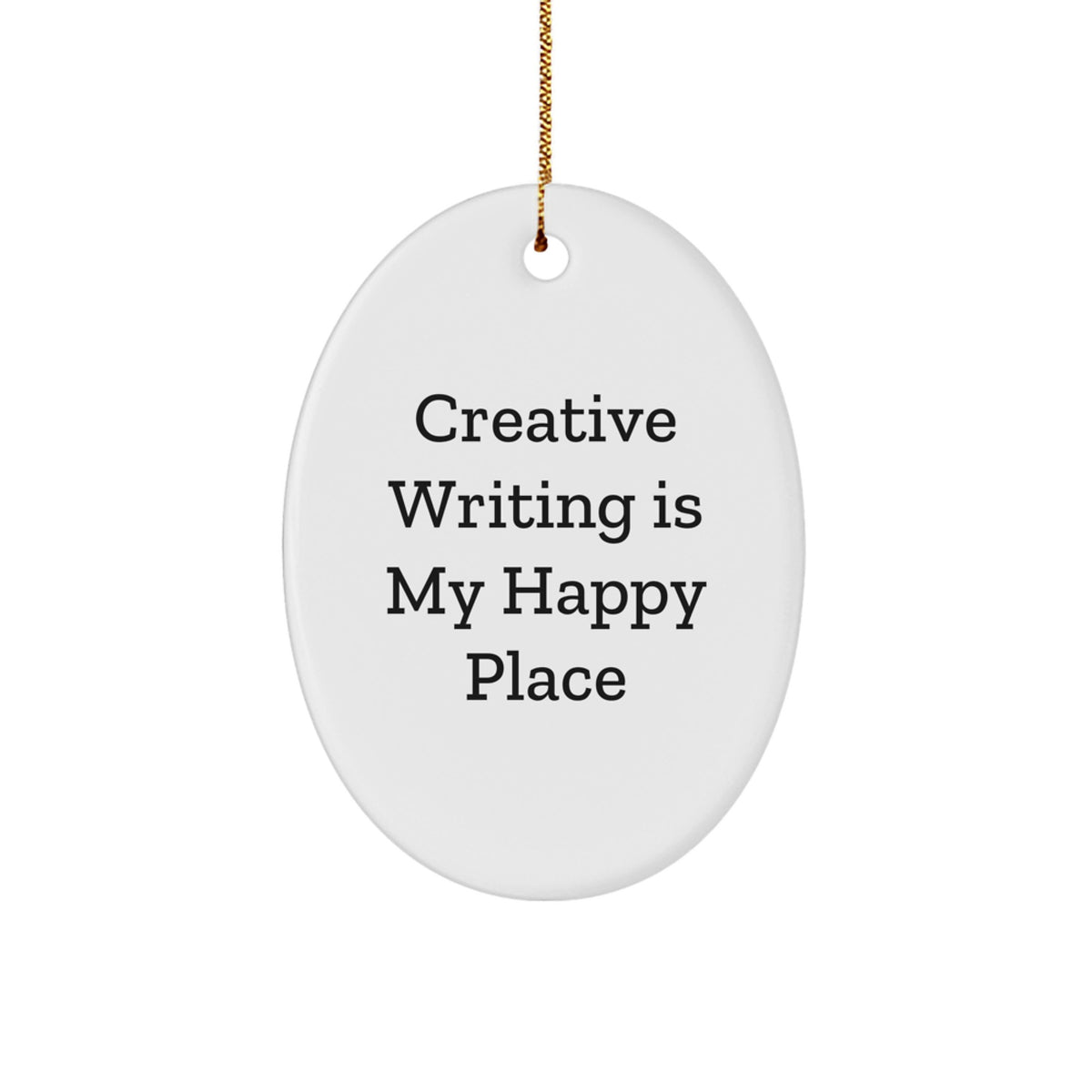Creative Writing Oval Ornament Gifts from Friends to Family for Christmas Inspirational Quotes Decor - Image 1