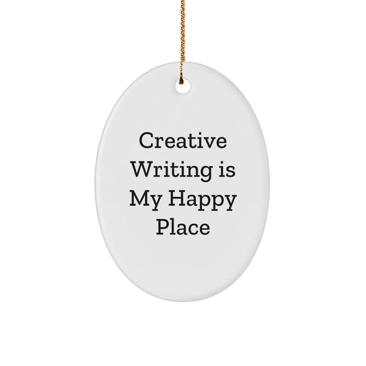 Creative Writing Oval Ornament Gifts from Friends to Family for Christmas Inspirational Quotes Decor - Image 1
