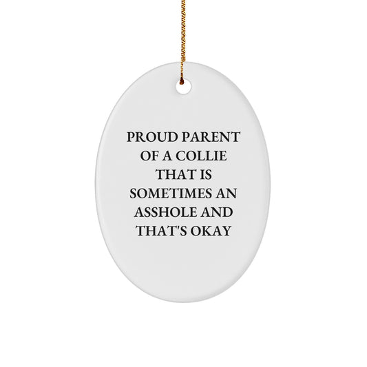 Collie Dad Christmas Ornament Keepsake for Him Gift - Image 1