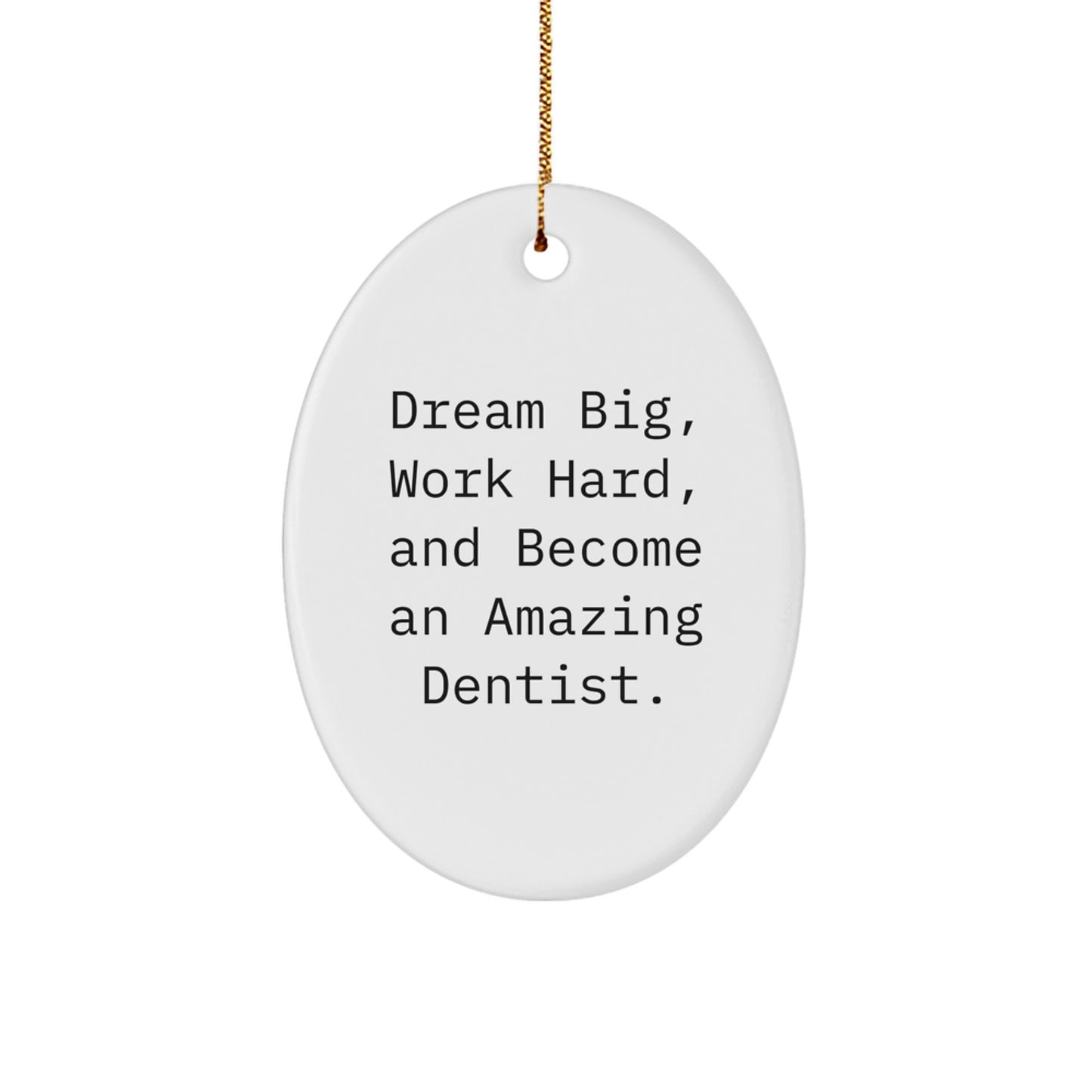 Unique Dentist Oval Ornament Gifts from Friends for Men Women Coworkers Family Christmas - Image 1