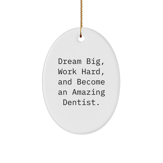 Unique Dentist Oval Ornament Gifts from Friends for Men Women Coworkers Family Christmas - Image 1