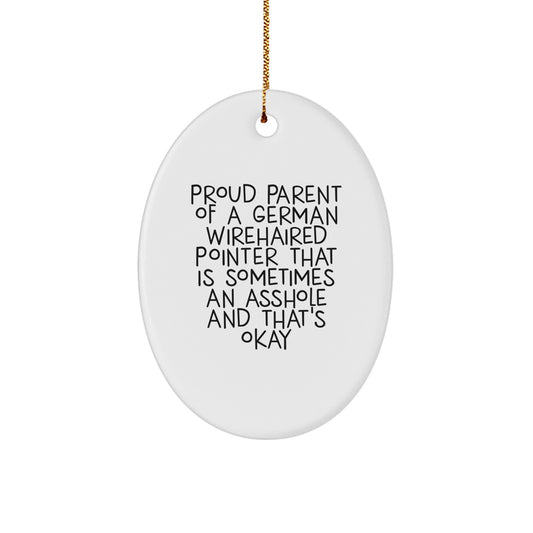 Christmas Unique Gift for Her German Wirehaired Pointer Ornament, Present - Image 1