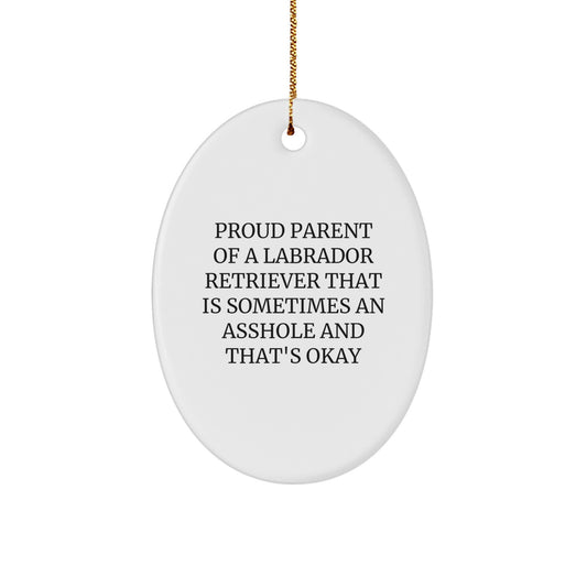 Labrador Dad Proud Parent Keepsake Christmas Ornament for Him Gift - Image 1