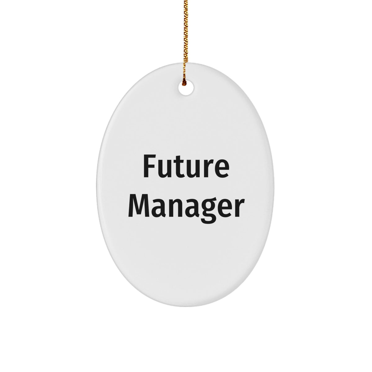 Funny Future Manager Gifts, Oval Ornament for Manager Desk, Inspirational Quote 'You're a Future' Christmas Unique Gifts from Men to Manager - Image 1