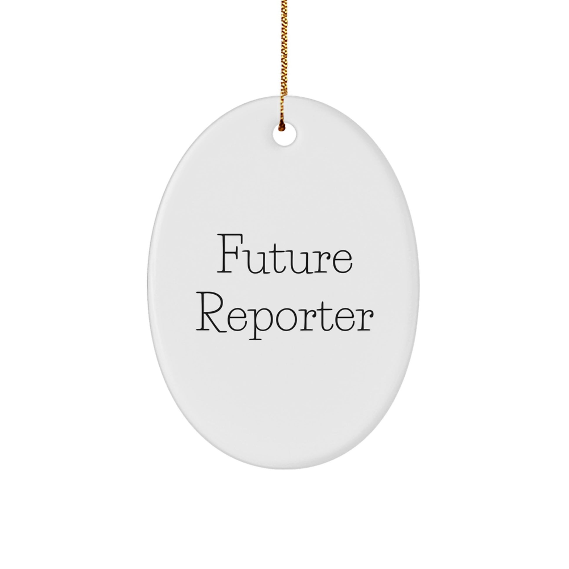 Funny Reporter Quote Oval Ornament Gifts from Men for Future Reporter Christmas Unique Gifts - Image 1
