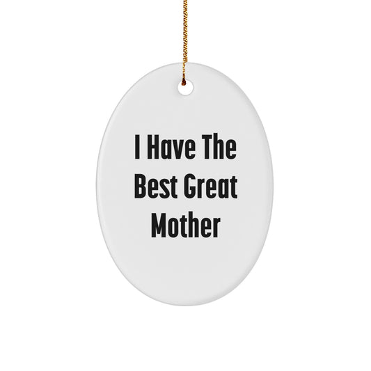 Funny Mother Oval Ornament Gifts from Men to Mother, Great Quotes for Her, Oval Shaped Decorations for Christmas Unique Gifts - Image 1