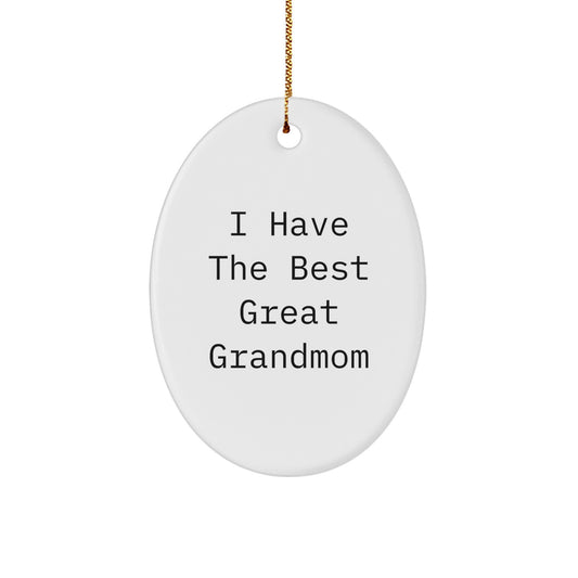 Grandmom Christmas Ornament Keepsake Gift for Him – Best Great Grandmom - Image 1