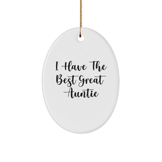 Funny Auntie Oval Ornament Gifts from Men to Women Great Auntie - Image 1