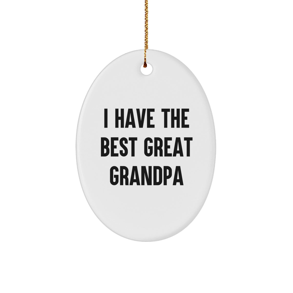 I Have The Best Grandpa Oval Christmas Ornament For Grandpa Gift - Image 1