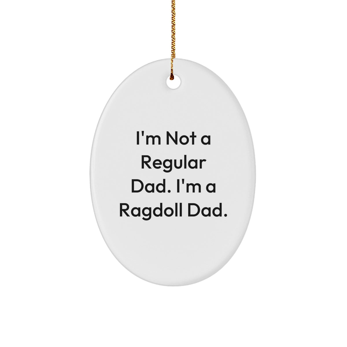 Ragdoll Cat Oval Ornament Idea for Coworkers Christmas Holiday Gift - Image 1