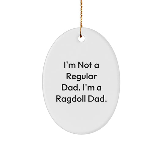 Ragdoll Cat Oval Ornament Idea for Coworkers Christmas Holiday Gift - Image 1