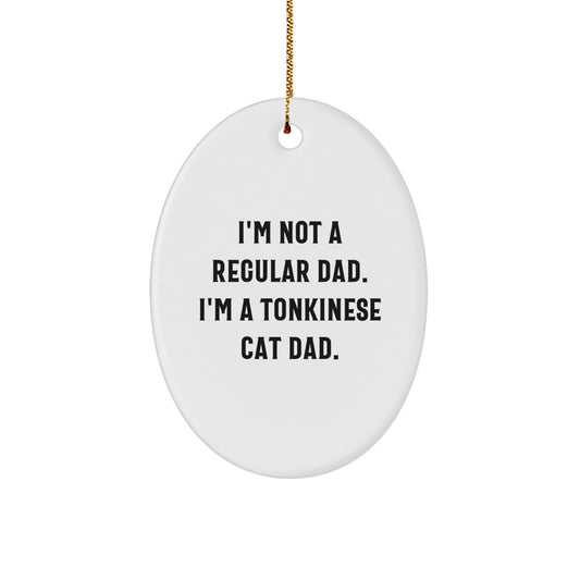 Christmas Ornament Idea Gift for Coworkers Tonkinese Cat Dad - Image 1