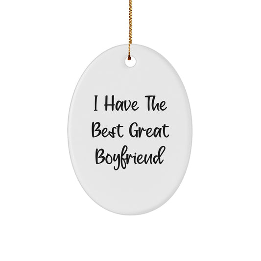 Boyfriend Keepsake White Durable Christmas Ornament for Him Gift - Image 1