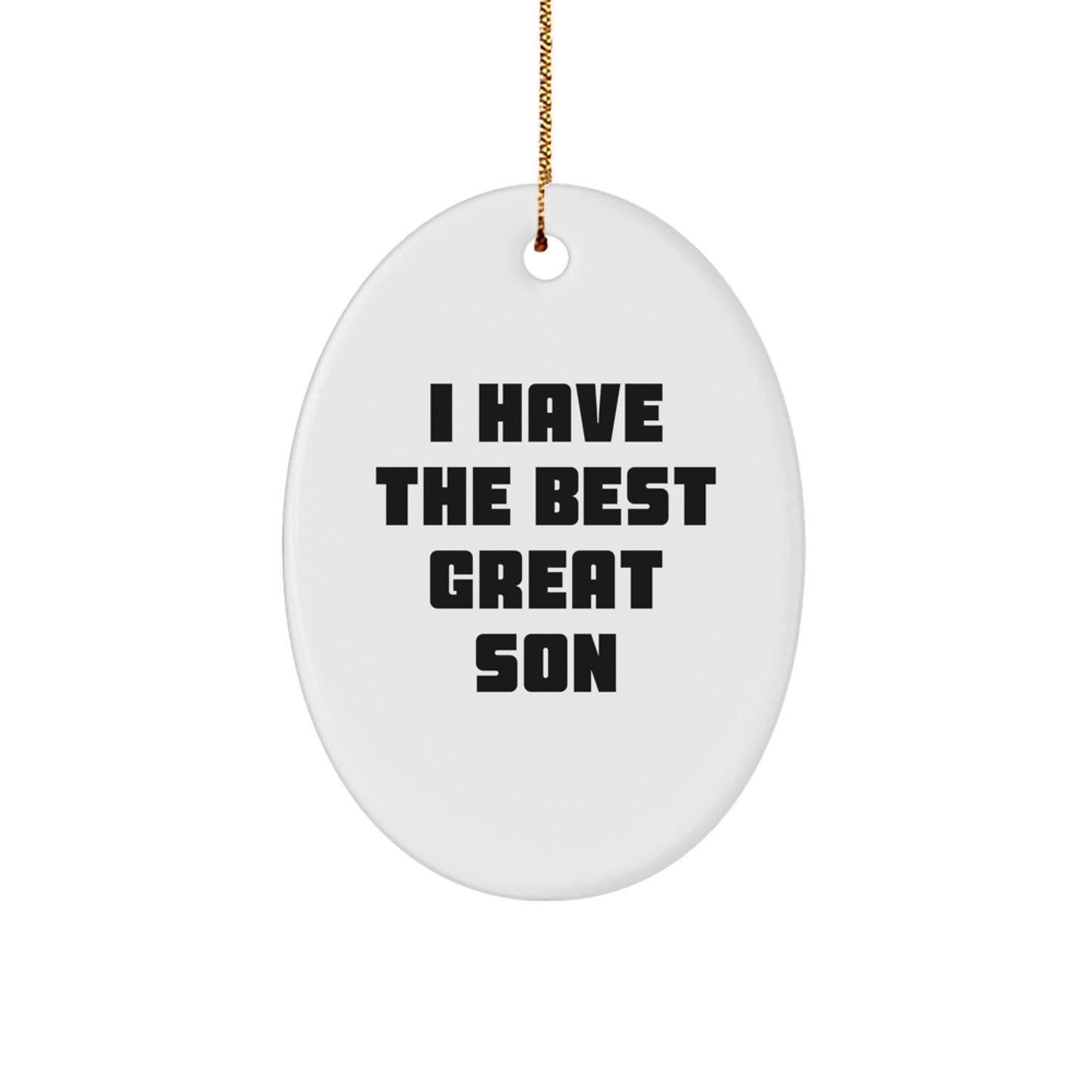 Funny Son Christmas Oval Ornament Gifts from Mom to Son - Image 1