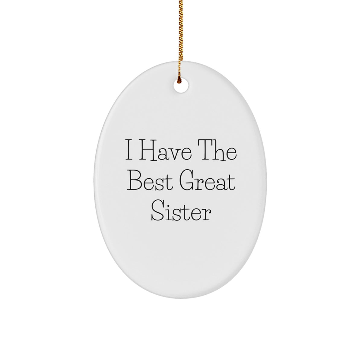 Playful Sister Oval Christmas Ornament Festive Keepsake for Grandma Gift - Image 1
