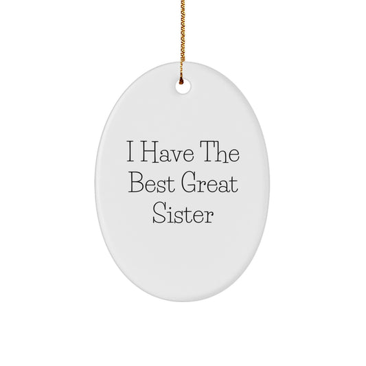 Playful Sister Oval Christmas Ornament Festive Keepsake for Grandma Gift - Image 1