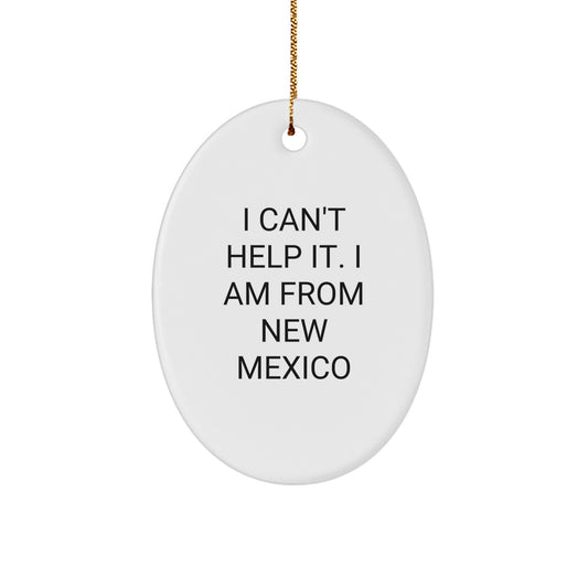 New Mexico Oval Ornament Funny Quote Gifts for New Mexico Men Women Friends from New Mexico - Image 1