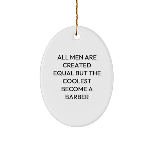 Barber Keepsake Christmas Ornament for Him Gift - Image 1