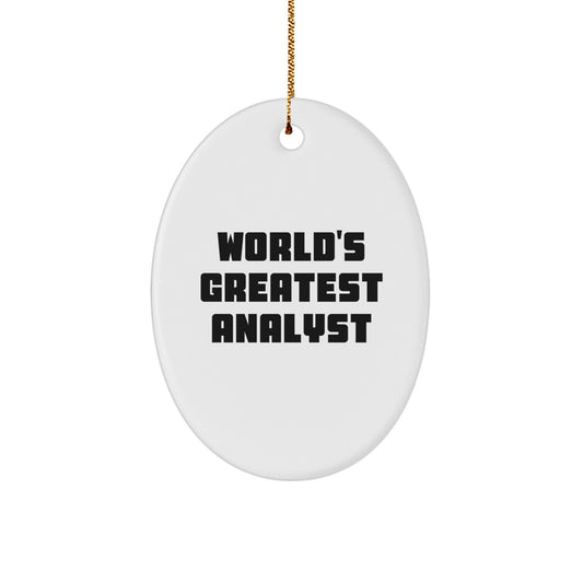 Analyst Keepsake Christmas Ornament for Him World Greatest Analyst Gift - Image 1