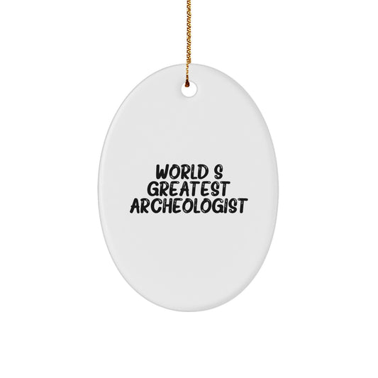 Favorite Kids Christmas Ornament World's Greatest Archeologist Gift - Image 1