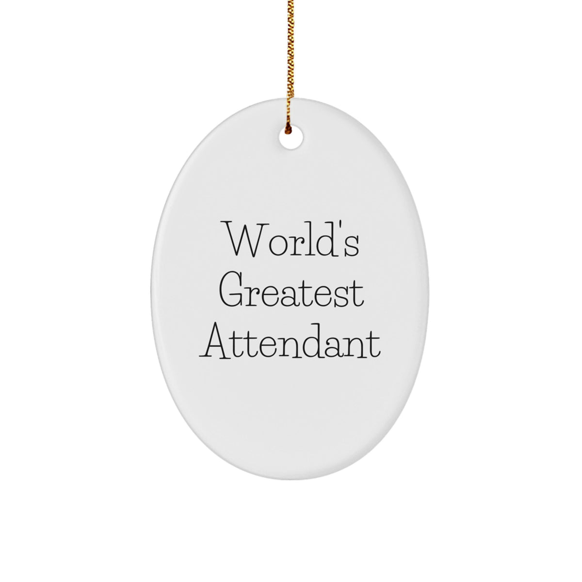 Attendant Keepsake Oval Ornament for Him Christmas Gift – World's - Image 1