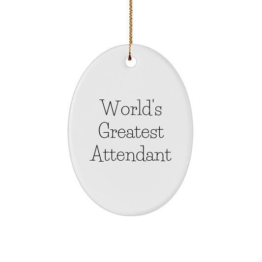 Attendant Keepsake Oval Ornament for Him Christmas Gift – World's - Image 1
