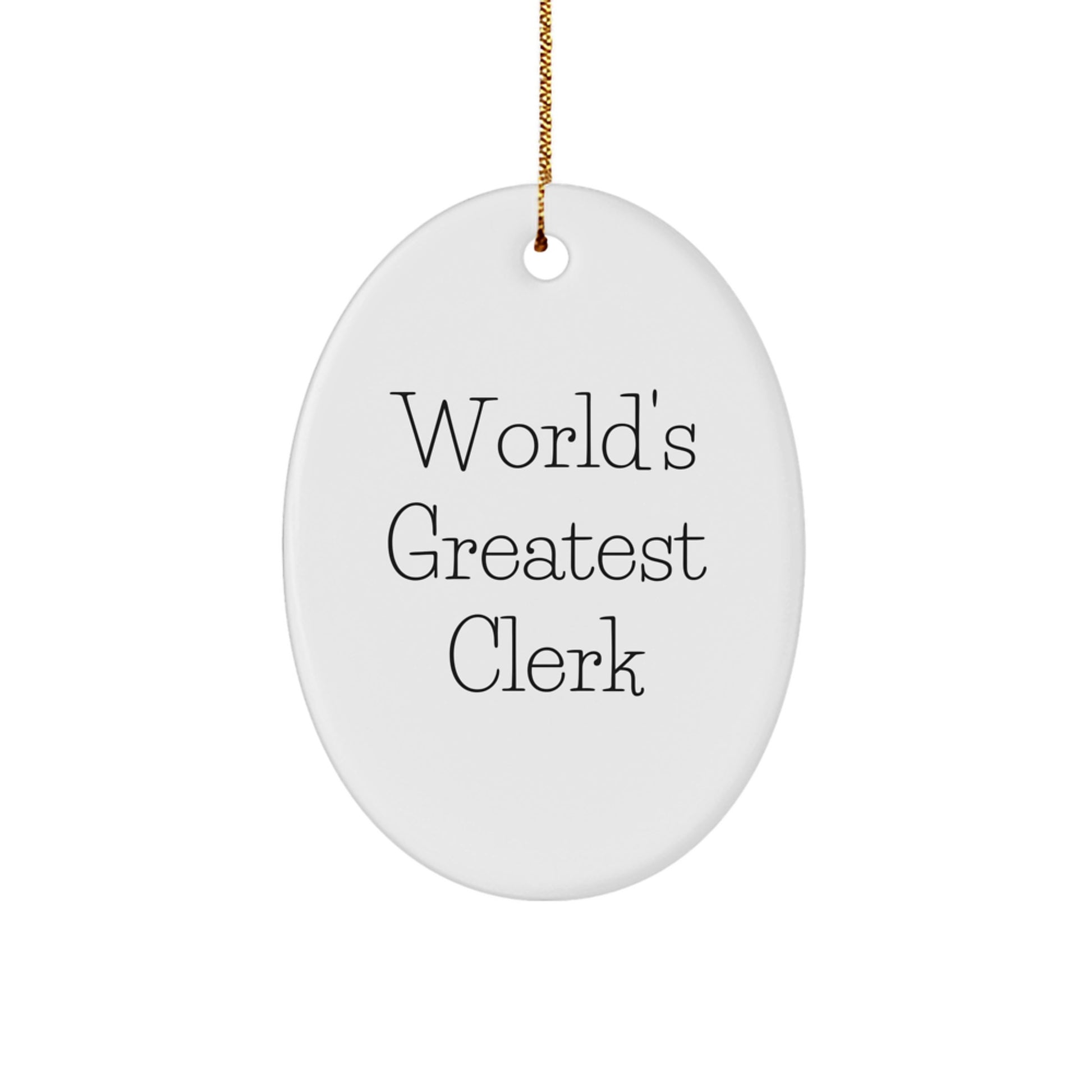 Clerk Keepsake Christmas Ornament Gift for Him – Office Desk Champion - Image 1