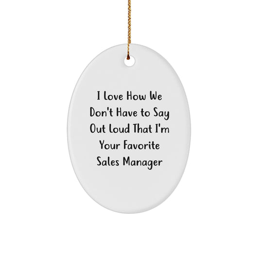 Funny Sales Manager Gifts from Men to Sales Manager Oval Ornament for Christmas Unique Office Decorations - Image 1