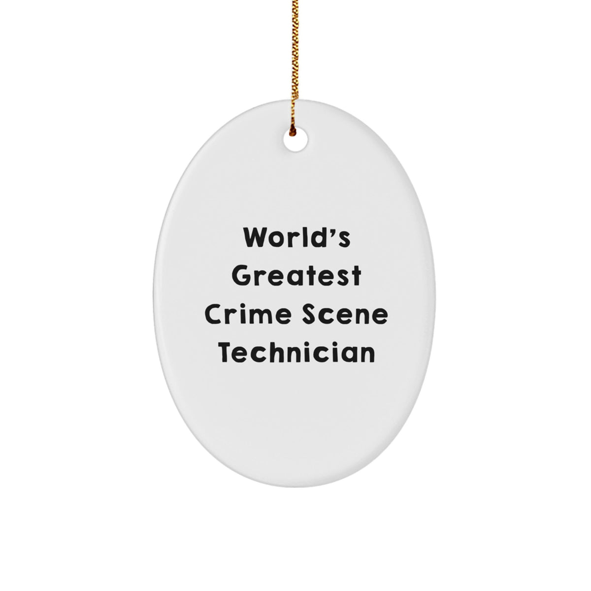 Greatest Crime Scene Technician Oval Ornament for Her Christmas Unique Gift - Image 1