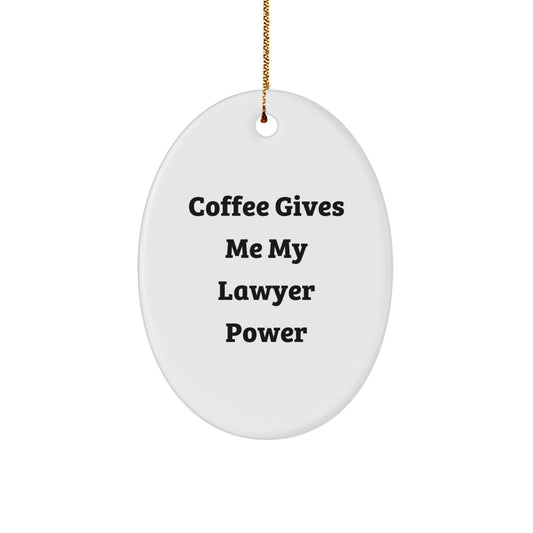 Funny Lawyer Oval Ornament Gifts from Friends for Christmas Unique Lawyer Gifts - Image 1