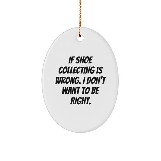 Funny Shoe Collecting Gifts for Men, Women, or Friends Oval Ornament for Christmas Unique Decorations from Family Unique Gift Ideas - Image 1