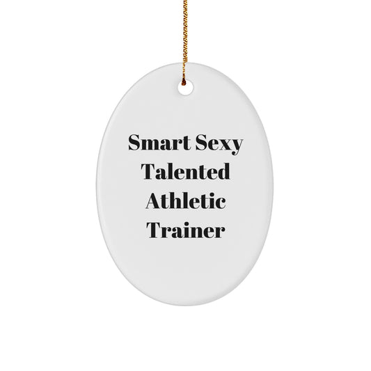 Funny Quote Gifts from Friends for Athletic Trainer Oval Ornament for Christmas Unique Decorations - Image 1