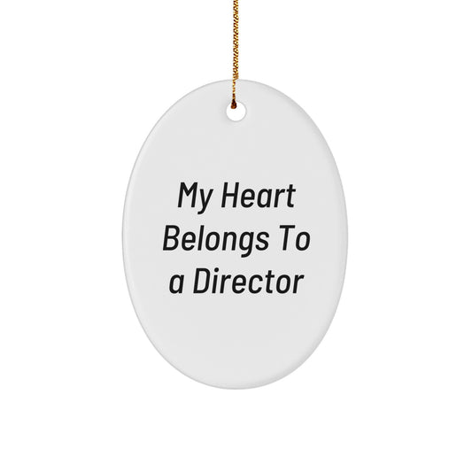For Him Director Christmas Ornament Gift My Heart Belongs To a Director - Image 1