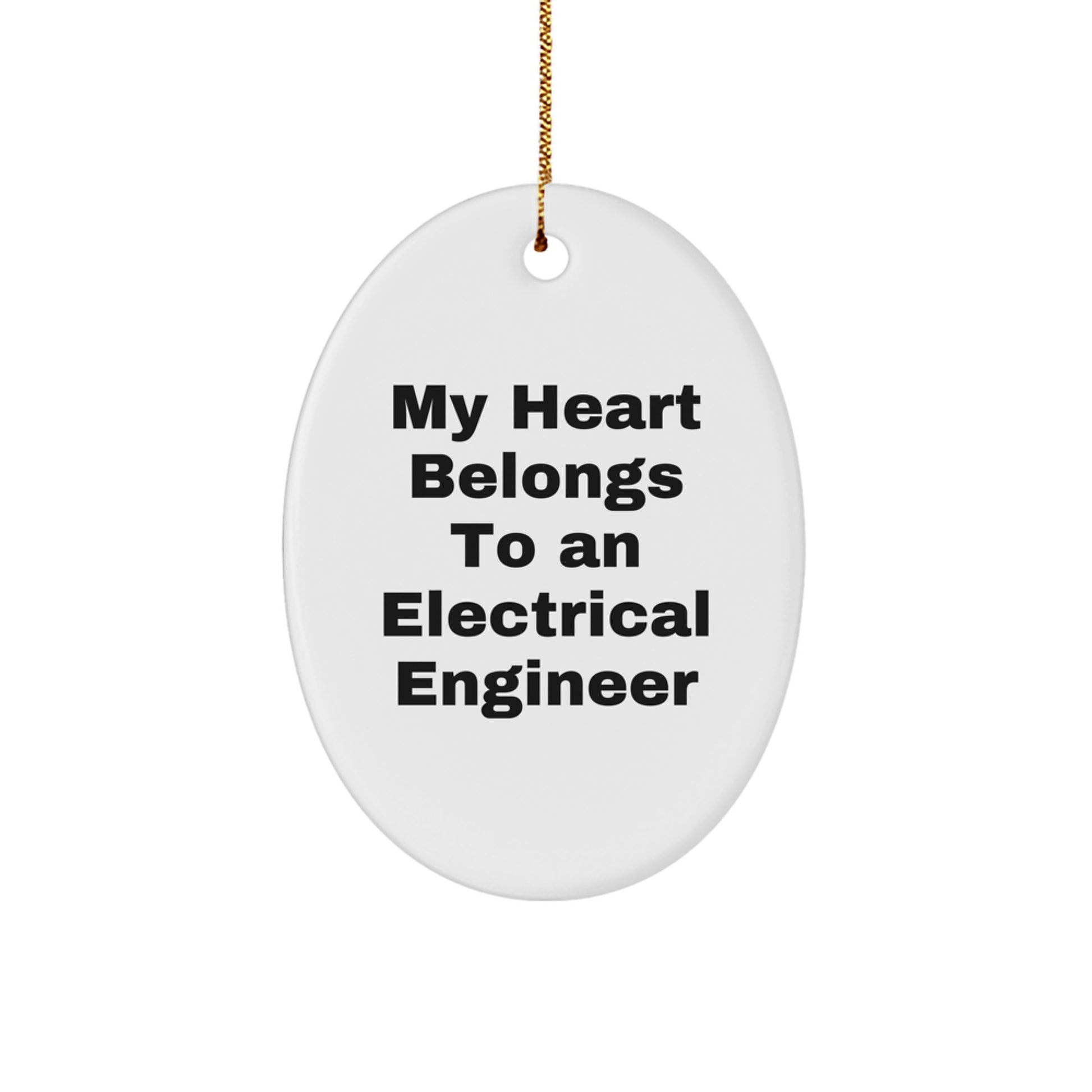 Funny Electrical Engineer Gifts for Men Oval Ornament Christmas Unique Presents from Friends and Family - Image 1