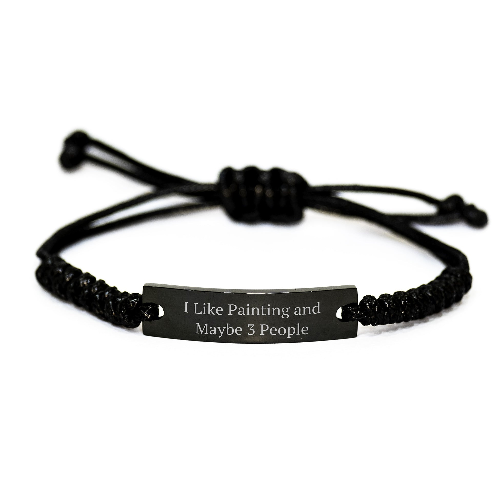 Painting Keepsake Rope Bracelet for Him Birthday Gift Black Style - Image 1