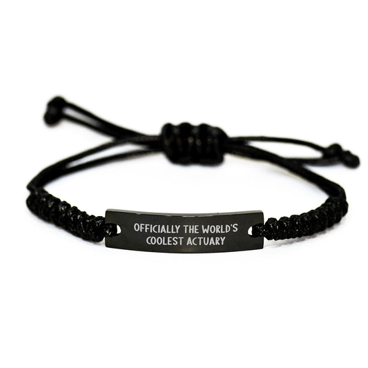 Actuary Gifts from Friends, Officially The World's Coolest Actuary Rope Bracelet for Graduation Unique Gifts - Image 1