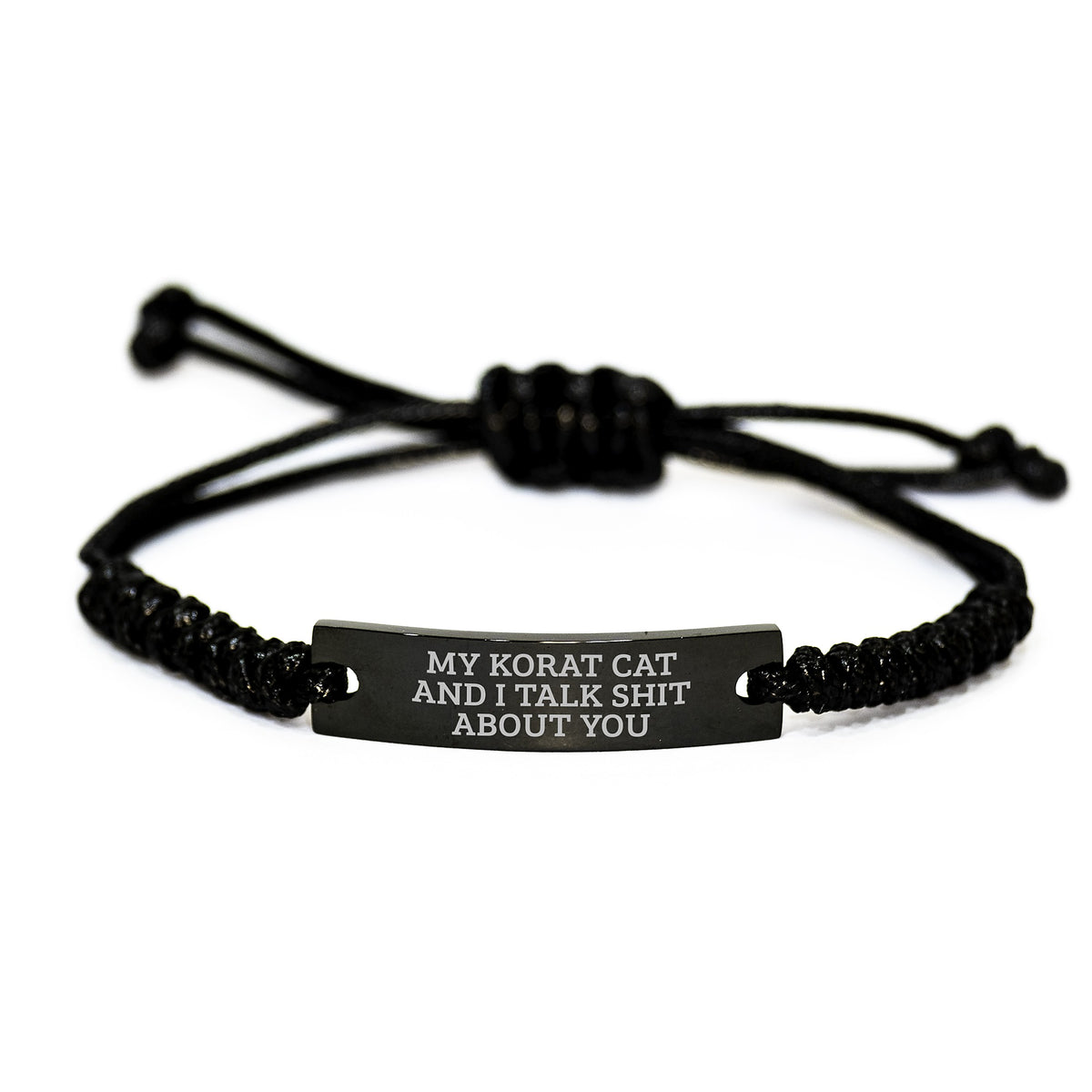 Funny Korat Cat Rope Bracelet Gifts from Friends to Korat Cat Lovers on Birthday Unique Gifts - Image 1