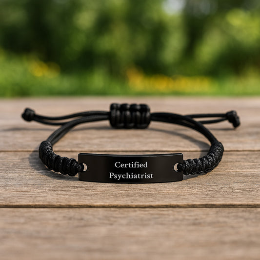 Inspirational Quotes from a Certified Psychiatrist, Birthday Unique Gifts for Men, Women, or Friends, Adjustable Rope Bracelet, Gifts from Family, Unique Birthday Unique Gifts for Psychiatrist - Image 2