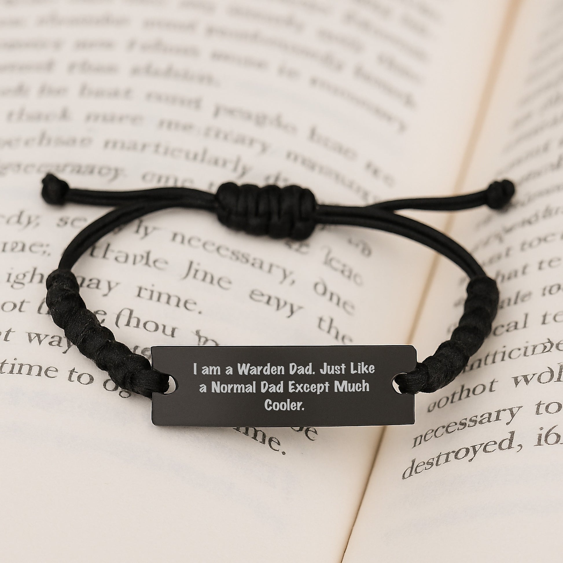 Warden Dad Gifts, Funny Rope Bracelet for Him, I Am A Warden Dad. Just Like A Normal Dad Except Much Cooler. Birthday Unique Gifts from Men to Warden - Image 3