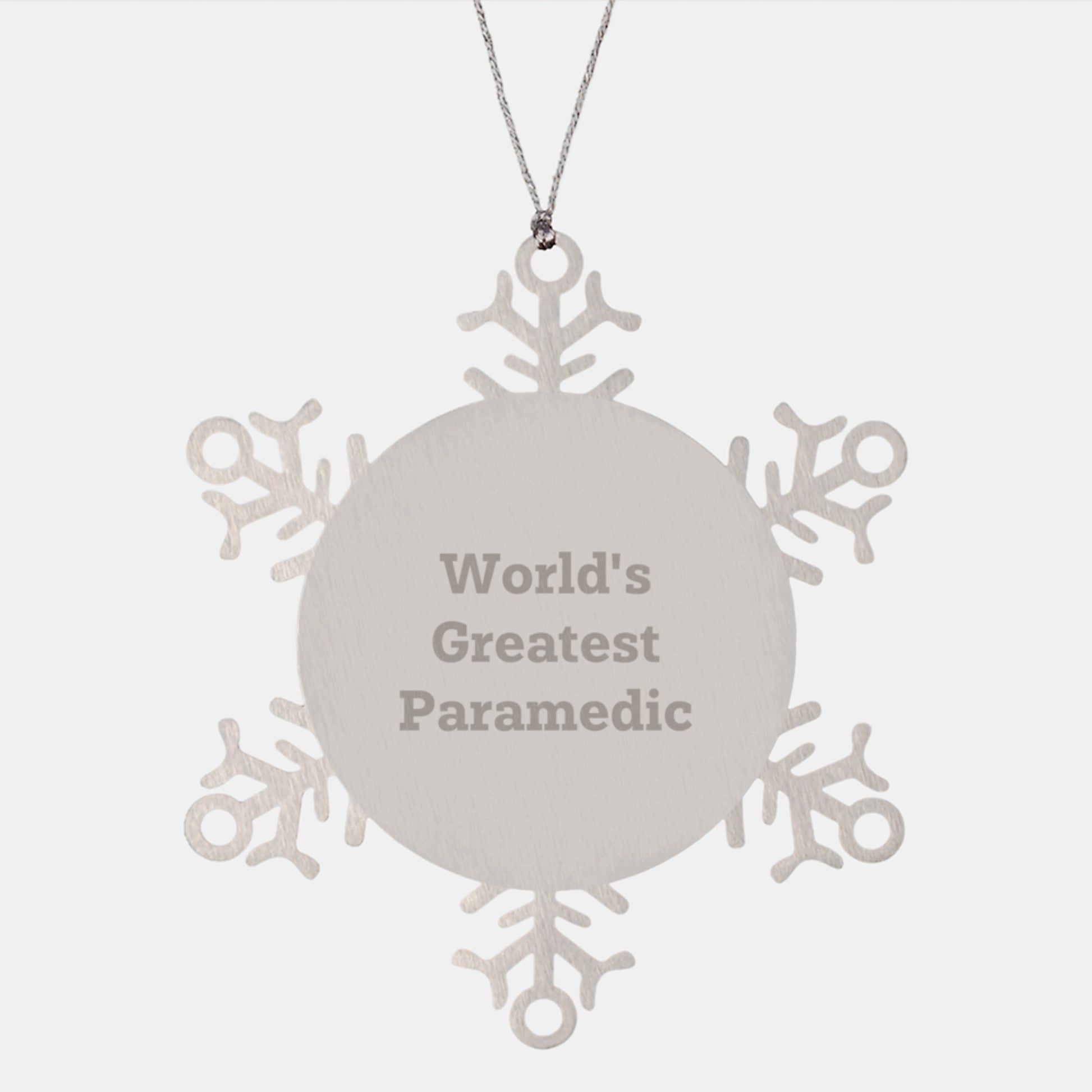 Funny Rescue Worker Gifts from Friends for World's Greatest Rescue Worker Snowflake Ornaments, Unique Christmas Unique Gifts - Image 1