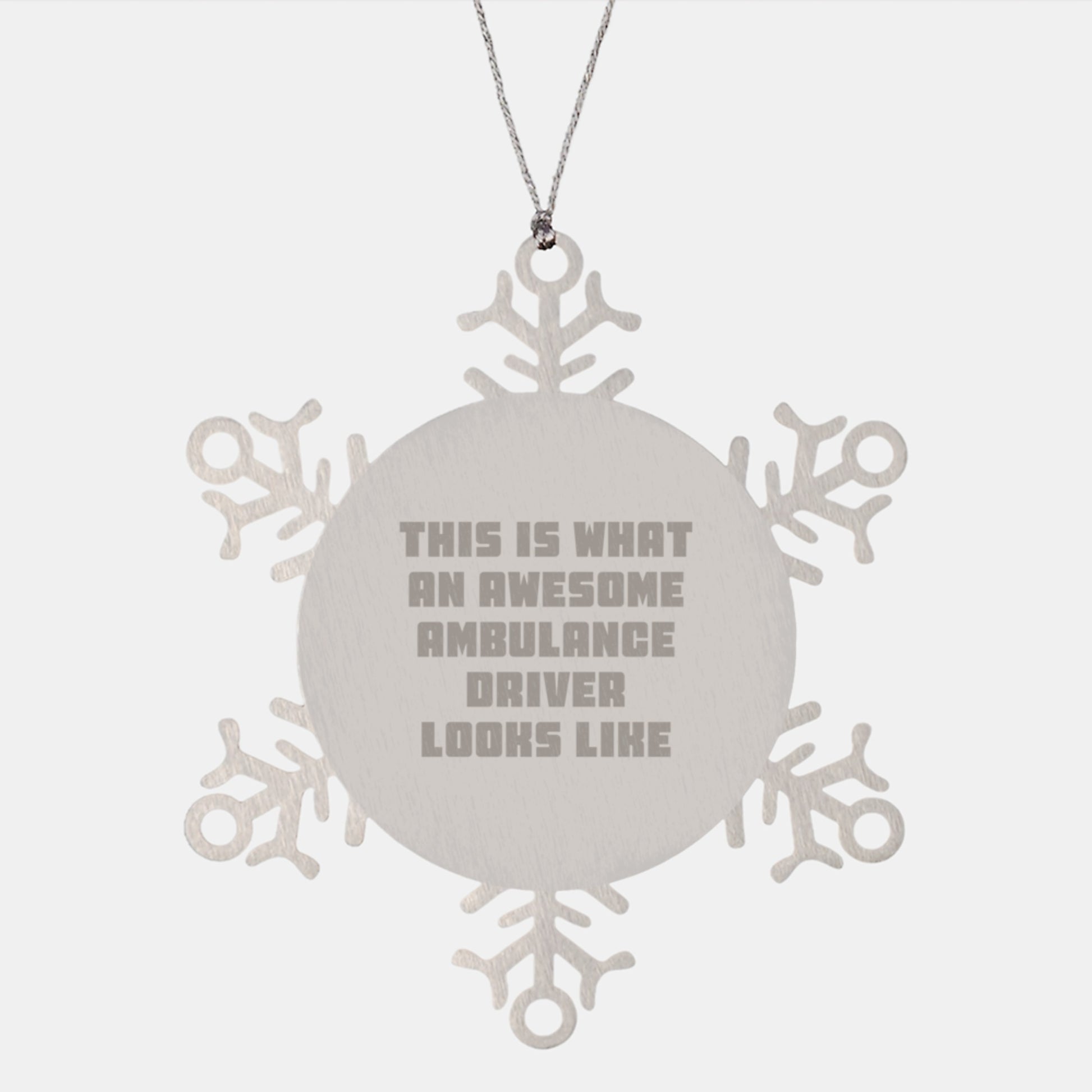 Awesome Ambulance Driver Gifts - Snowflake Ornament from Friends, Coworkers, or Family for Christmas - Image 1