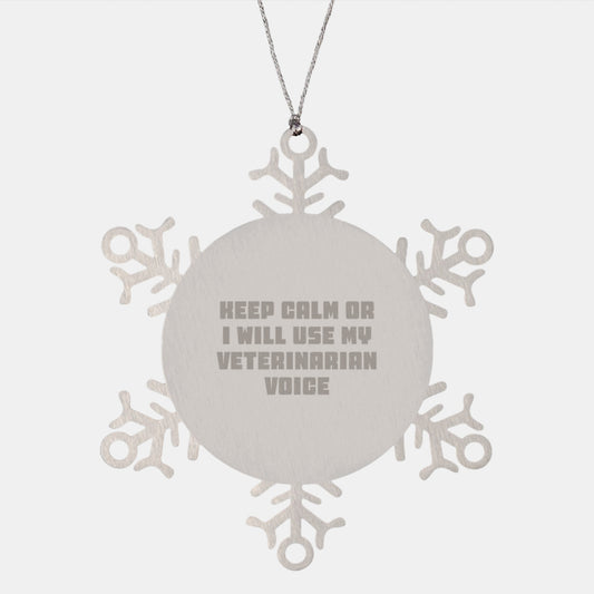 Funny Veterinarian Gifts for Christmas, Unique Snowflake Ornaments from Men to Friends - Image 1