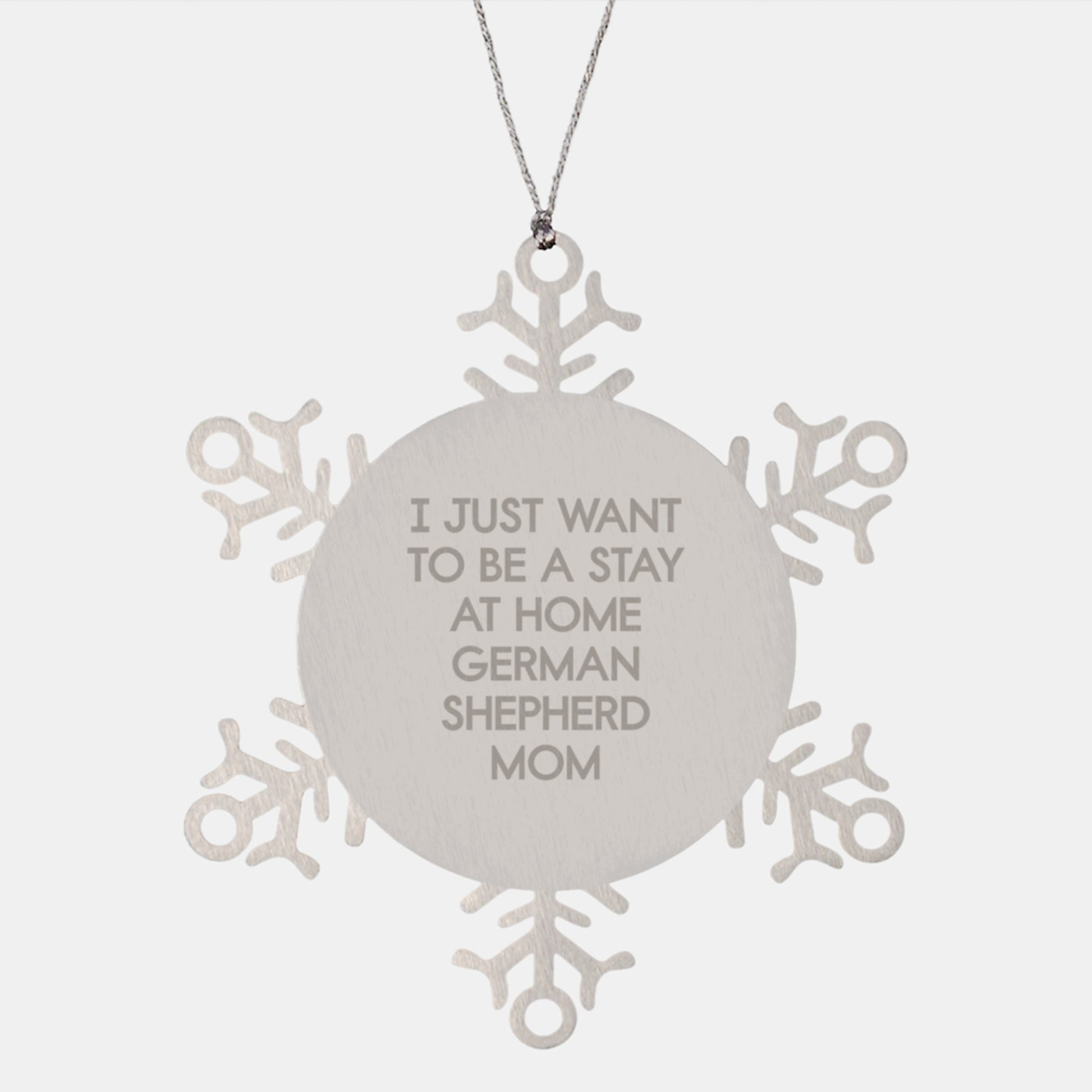 German Shepherd Dog Christmas Unique Gifts from Mom, Funny Snowflake Ornament for German Shepherd Dog Lovers, Stay At Home Mom German Shepherd Mom Gift - Image 1