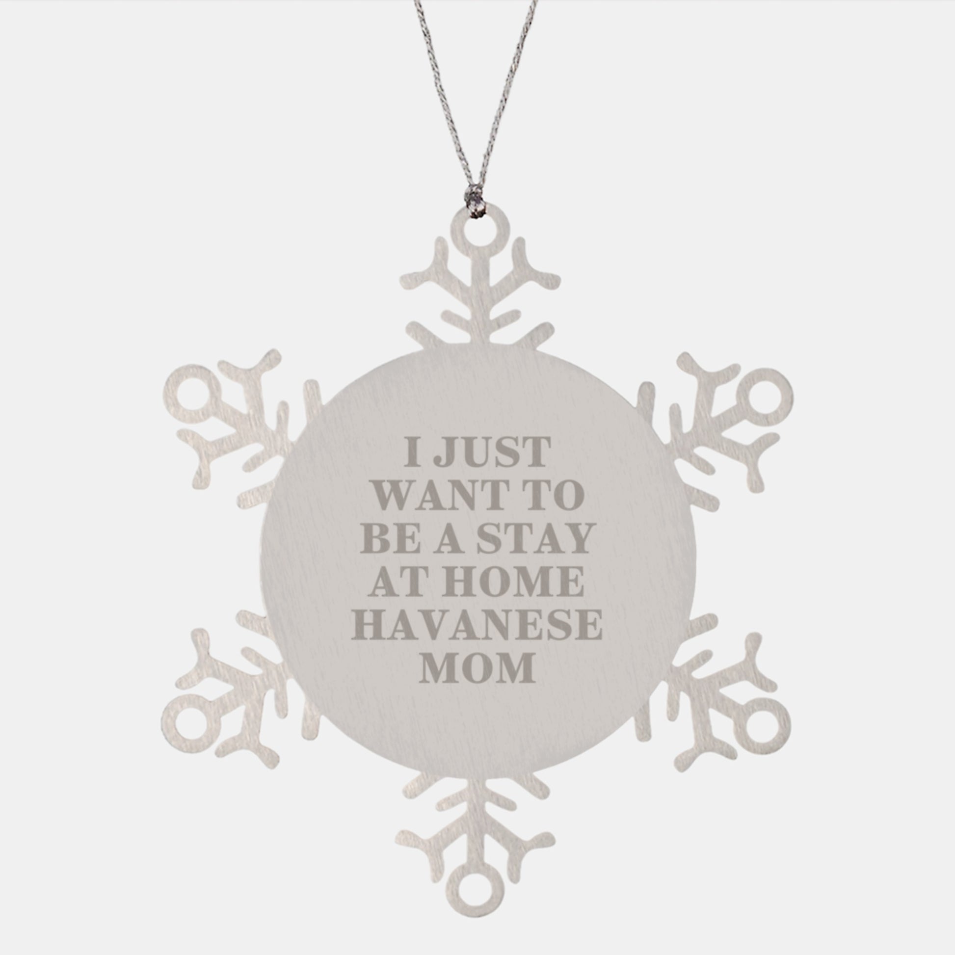 Havanese Dog Mom's Funny Snowflake Ornament Gifts from Family, Friends, or Co-workers for Christmas Unique Presents - Image 1